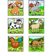 Çiftlik Hayvanları 3d Puzzle - 9 Küp 6 Yapboz