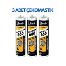 3 Adet Çekomastik 666 500 Gr Beyaz Mastik Beyaz