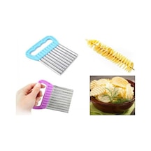 Chips Chopper Şekilli Sebze & Meyve Dilimleyici Çok Renkli