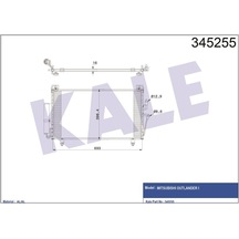 Kale Klıma Radyator Mıtsubıshı Outlander 2.0-2.4 03/06 674 368x16 Klr-345255