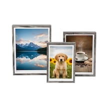 Premium Serisi Ahşap Resim Çerçevesi 3' Lü Set 10 15-13 18-15 20 Cm