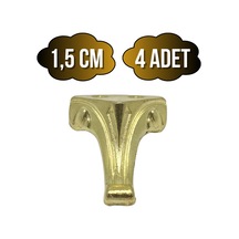 Moda Metal Ayak Çeyiz Ve Hediye Kutusu Mobilya Ayağı 1,5cm Altın 4 Adet Altın