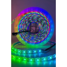 5 Volt Adreslenebilir Ws2812b Argb Pixel Şerit Led Ip65 Dış Mekan Magic Led Metrede 60 Led 5m