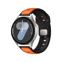 Kilifone - Xiaomi Amazfit Pace 22mm Uyumlu - Kordon Silikon Kordon Strap Kayış - Krd-135 - Siyah-turuncu - T36087