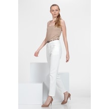 Cigarette Fit Pantolon Beyaz