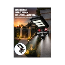 Güneş Enerjili 3 Lens Akıllı Güvenlik Kamerası Led Projektörlü Dış Mekan K - Sptrot8885-6