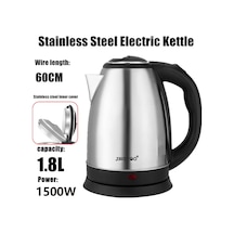 1.8l 220v Paslanmaz Çelik Elektrikli Su Isıtıcısı Gümüş Siyah Taban Ayırma Silver