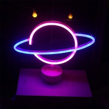 Gezegen Tasarımlı Neon Led Lamba 30 24 8,5 Cm