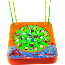 Oyuncak Balık Tutma Oyunu 4 Olta 24 Balık Pilli