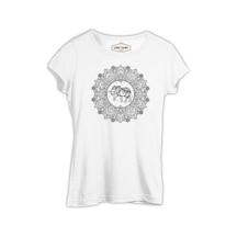 Fil - Mandala Beyaz Kadın Tshirt 001