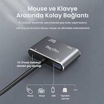 Type-c 4k Hdmı 1080p Vga Usb 3.0 Pd Dönüştürücü Çevirici Hub 01