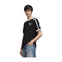 Puma T7 Ringer Erkek Siyah Günlük Stil T-shirt 63524201 Siyah