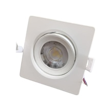 Rıo Led Spot 5W Cob Led Beyaz Kasa Kare Beyaz Işık