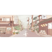 Gaming Mouse Pad 70x30 Mouse Pad Xl Büyük Oyuncu Mouse Pad Speed Anime Mousepad Japan Street, 70x30 Cm 3mm Kalınlı