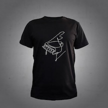 Herşey Nota Piyano Siyah T-shirt Unisex 001