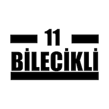 11 Bilecikli Araba Sticker 17x17 Cm Siyah