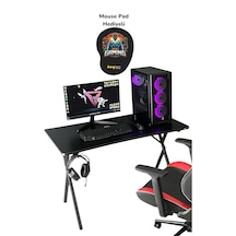Heygaming Profesyonel Oyuncu Masası Siyah Bilgisayar Çalışma Masa Siyah