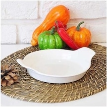 Porland Beyaz Sahan 21cm Ateşe Dayanıklı Porselen Beyaz