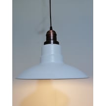 Riolight Retro Beyaz Içi Beyaz Tekli Metal Sarkıt Çap: 30Cm (538287862)