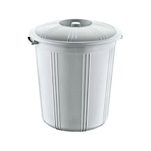 35 Lt Kapaklı Yuvarlak Plastik Büyük Boy Çöp Kovası Su Et Kovası Balkon Kovası Bahçe Kovası Royaleks-55642 Çok Renkli