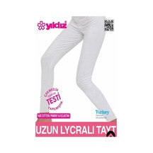 Yıldız 3645 Kadın Likralı Uzun Tayt Beyaz
