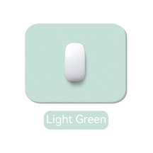 Açık Yeşil Küçük Boyutlu Ofis Mouse Pad Renkli Çift Taraflı Su Geçirmez Masaüstü Koruyucu Mat Pu Deri Kaymaz