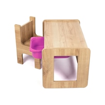 Çocuk Oyun Aktivite Ve Etkinlik Masası, Ceviz-lila, 18mm Mdf Kahverengi - Lila