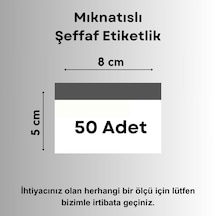 Şeffaf Etiket 50 Ad Pvc Magnet Etiketlik Mıknatıslı 8x5 Cm Raf Etiket Cebi