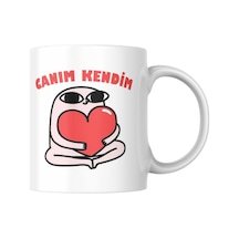 Canım Kendim Kupa Bardak Komik Yazılı Hediyelik Çay Kahve Kupası Coffee Mug Beyaz - Çok Renkli