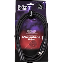 On Stage Mc12-10 Mikrofon Kablosu - 3 Metre Profesyonel - Xlr Bağlantı Dengeli Balanced Xlr Erkek - Xlr Dişi Uçlar, Düşük Gürültülü Bakır İletken Ölçüler: 3 Metre 10 Feet Uzunluk