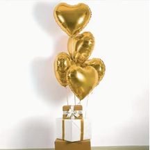Brokoli Home 3 Adet Folyo Balon Altın Sarısı Gold Uçan Balon 45 Cm 18 İnç Gold