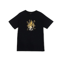 Stoned&Fame Dragonball Z Anime Baskılı Unisex %100 Pamuk Siyah T-shirt SIYAH