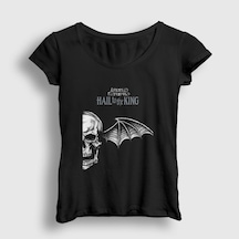 Presmono Kadın King Avenged Sevenfold T-shirt Siyah