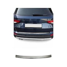 Seat Ateca 2016-2026 Uyumlu Krom Arka Tampon Eşiği Paslanmaz Çelik Siyah