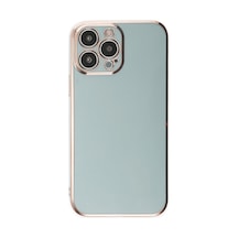 Apple iPhone  Uyumlu-  15 Pro Max Kılıf Volet Silikon - Açık Yeşil