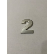 2 İki Numara Yapışkanlı Daire Bina Villa Kapı Numarası Sarı Gold 4 Cmx5cm No:2 Plastik