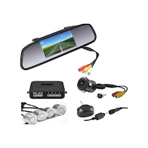 Gpr Kameralı Park Sensörü 4.3 'Ayna Ekranlı Gri Sensör Full Set