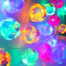 Novahub Çok Renkli 40 Led Sihirli Top Işıklar Çelenk Peri Dize Işıklar Lazer Topu Dazzle Lamba Ev Partisi Kapalı Yatak Odası Dekorasyon Noel 3m 20led-battery Çok Renkli Çok Renkli