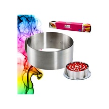 Yuvarlak Ayarlı Pasta Kek Kalıbı 9 Cm. / Ayarlı Çember Alüminyum Gri Diğer