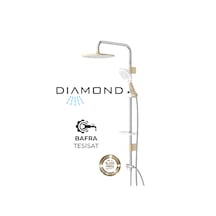 Diamond Coral White Gold Tepe Duş Seti Altın