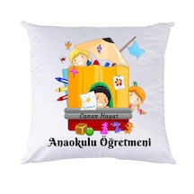 Anaokulu Öğretmenine Hediye İSimli Yastık