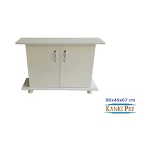Kanki Pet 80 CM Lüks Düz Mdf Akvaryum Beyaz Sehpa 80 x 45 x 67 CM