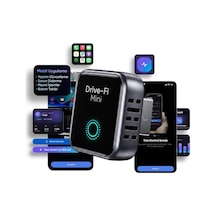 Minesk Drive-fi Mini Apple iPhone Uyumlu  İçin Kablosuz Carplay Adaptörü/mobil Uygulama Desteği / 0.5 Saniye Düşük Gecikme/otomatik Bağlantı/arm - Cortex A7 İşlemci/otomatik Araç Tanıma