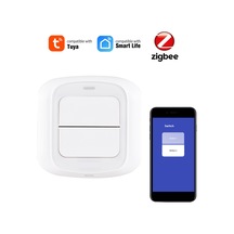 Suofeng Akıllı Ev Kontrolü İçin Zigbee Bağlantılı İki Düğmeli Beyaz Sahne Anahtarı - Uygulama İle Kullanım 1-gang