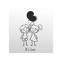 Folyo Sticker Sevgi 200cm Uzunluk Karışık Renkli