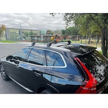 Volvo Xc90 2015-2022 Thunder Carrier Siyah Kilitli Ara Atkı Cross Bar Taşıyıcı Tavan Barı