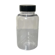 200ml Şeffaf Tablet Şişesi Siyah Kapak, 48 Adet, Tablet Şişesi, Ecza Şişesi, Kozmetik Şişe Diğer