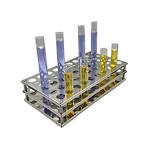 Borox Tüp Standı 50 Tüplük Tüp Standı Paslanmaz Çelik 16 MM