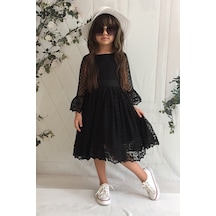 Mnk Baby & Kids Krem Şapkalı Dantelli Kız Çocuk Elbise 001