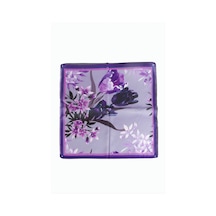 Zero Land Orkide - 261 - Desenli Zr Şifon Fular 50x50 - Nazblsmm - Cm Mor